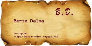 Berze Dalma névjegykártya